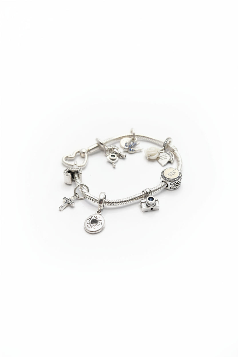 Pandora Silver Bracelet with Charms