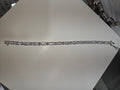 Men's 14K White Gold Small Links Diamond Bracelet