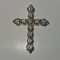 Lab Grown Diamond 14K Yellow Gold Cross Pendant 3.20 CTW