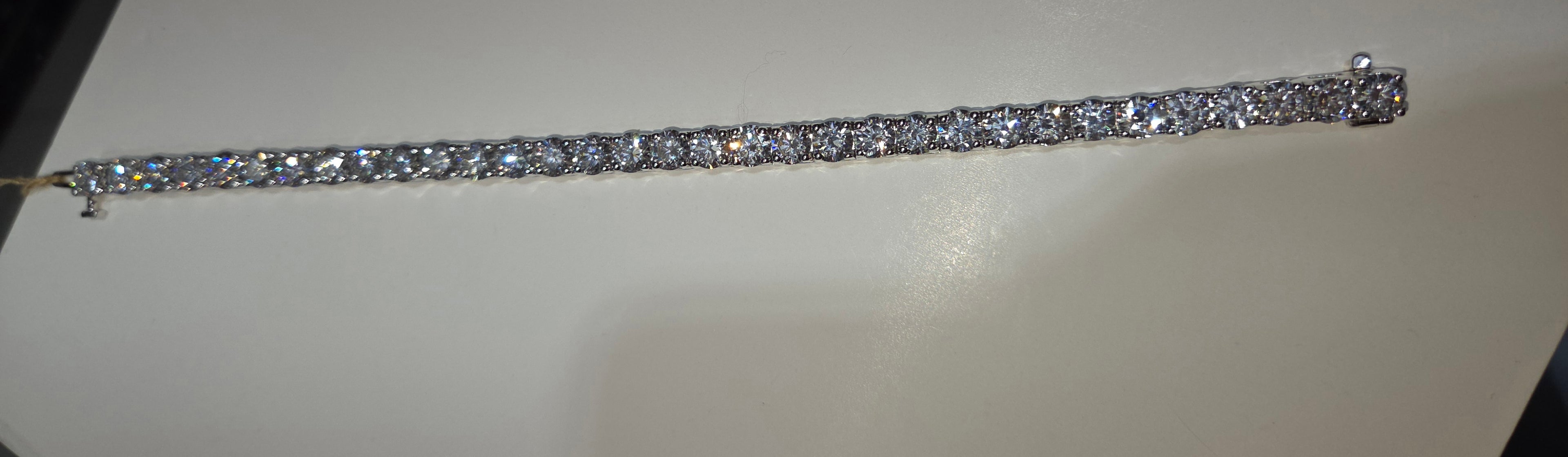 Lab Diamond 14K Gold Bracelet 18.00 CTW