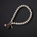 Lava Stone & Pearl Charm Beaded Bracelet