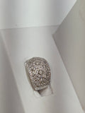 Natural Diamond 14K White Gold Cocktail Ring 1.00 CTW