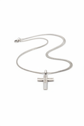 Engraved Cross Necklace — Our Lady of Guadalupe Silver-Tone Pendant