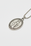 Miraculous Medal Necklace — Virgin Mary Silver-Tone Pendant 1830