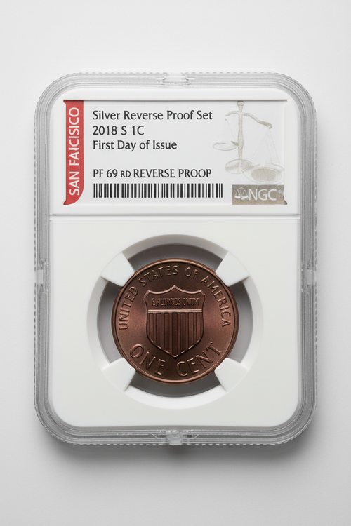 2018-S Lincoln Cent NGC PF69 RD Reverse Proof — First Day of Issue