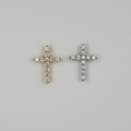 Lab Grown Diamond 14K White or Yellow Gold Cross Pendant 1.00 CTW