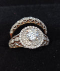 14K White Gold Large Natural Diamond Ring — 0.75 ct