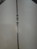 Men's 14K White Gold Small Link Diamond Bracelet
