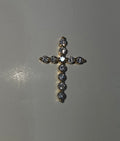 Natural Diamond 14K White Gold Cross Pendant 0.80 CTW