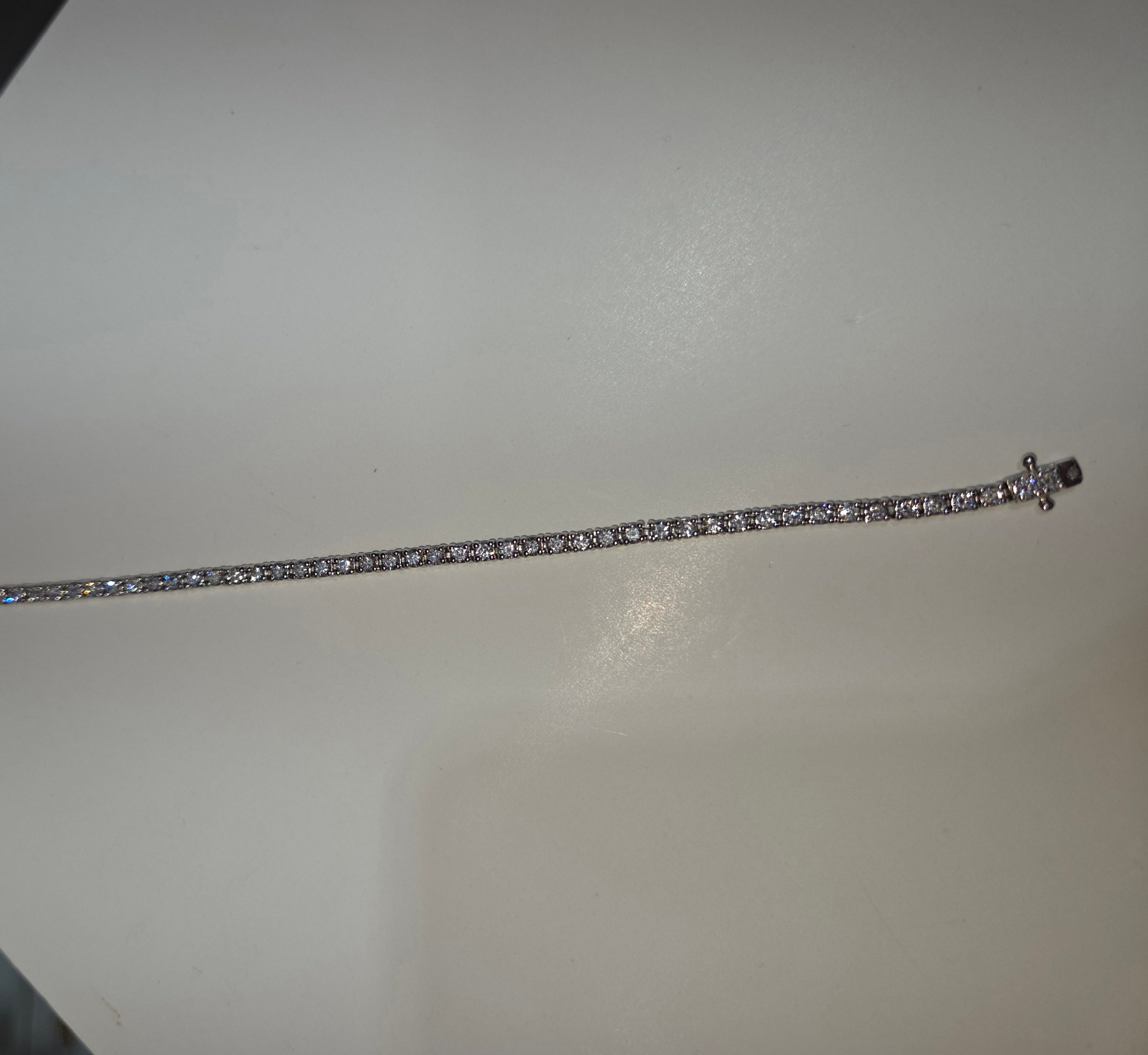 Natural Diamond 14K Gold Bracelet 9.66 CTW