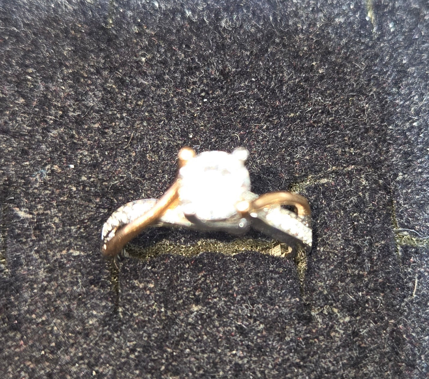 Natural Diamond 14K Rose Gold Engagement Ring 0.35 CTW