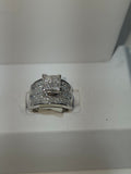 Natural Diamond 14K White Gold Square Cluster Ring 3.50 CTW