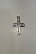 Natural Diamond 14K White Gold Square Cross Pendant 0.85 CTW