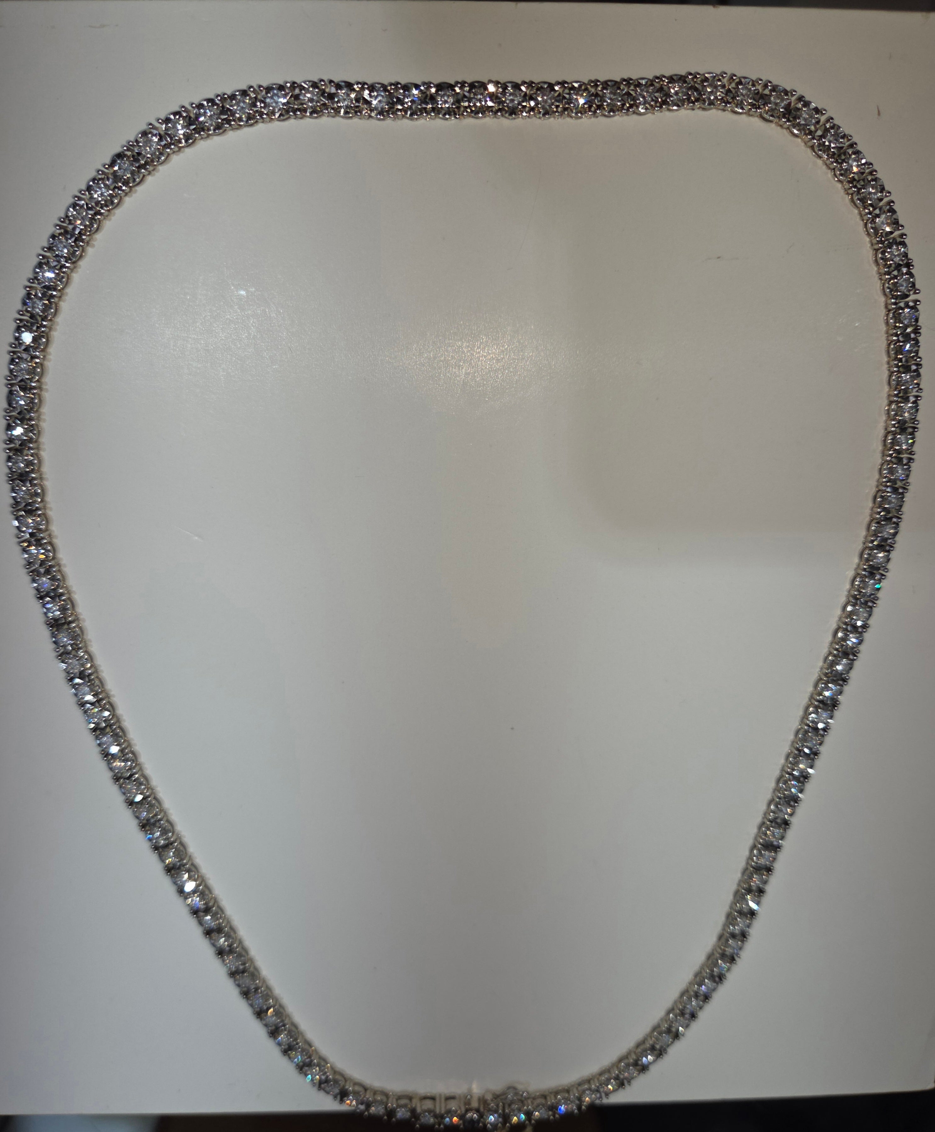 Women's Natural Diamond Illusion 14K Gold Necklace 15.00 CTW
