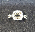 14K White Gold Natural Diamond Engagement Ring — Choose Your Center Stone