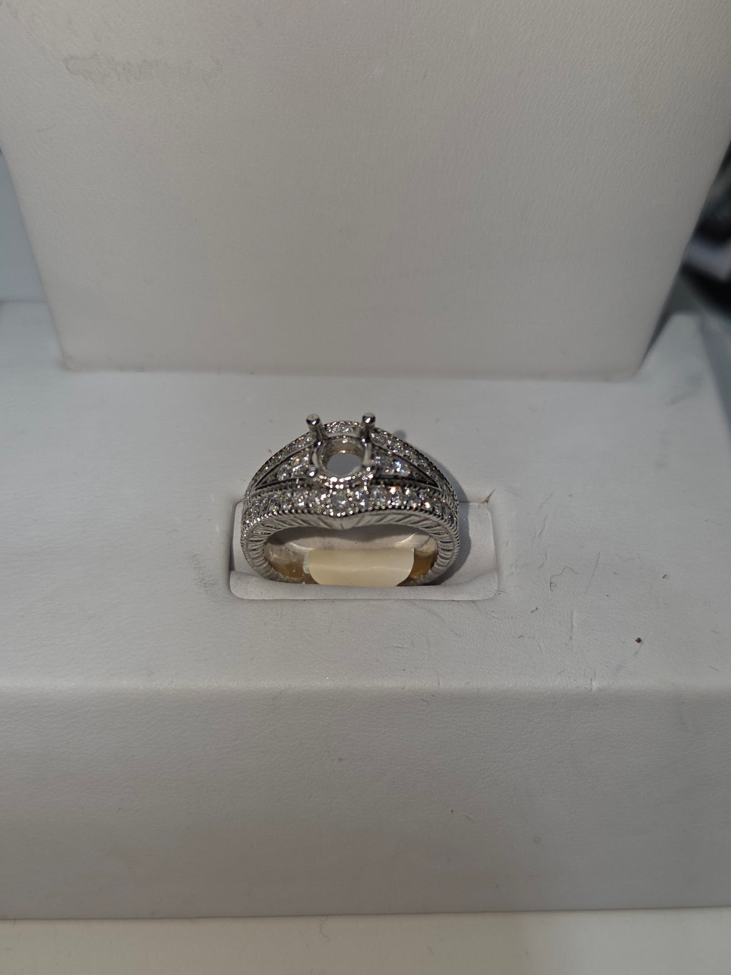Natural Diamond 14K White Gold All-Diamond Large Square Ring 1.50 CTW