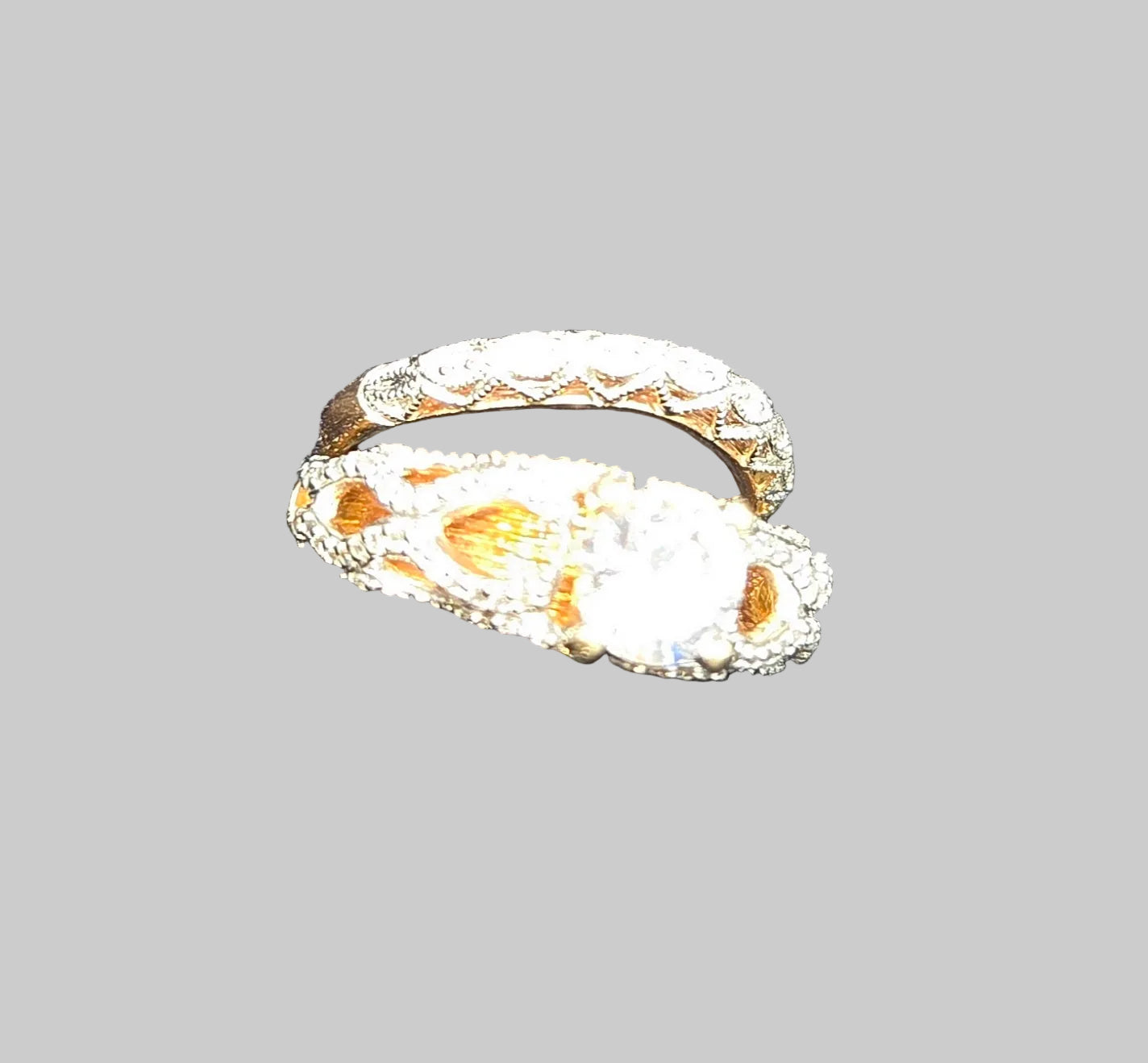 14K Rose & White Gold Diamond Ring Set — 1/2 ct, 2-Piece