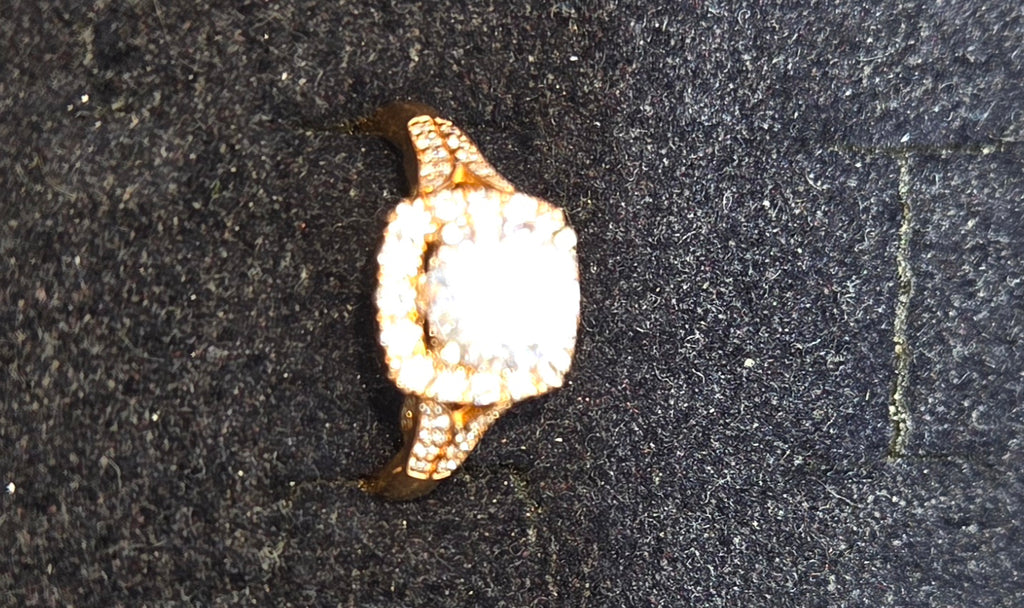 Natural Diamond 14K Yellow Gold Engagement Ring 0.45 CTW