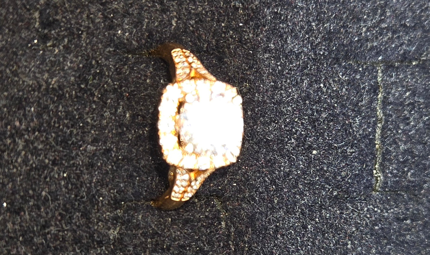Natural Diamond 14K Yellow Gold Engagement Ring 0.45 CTW