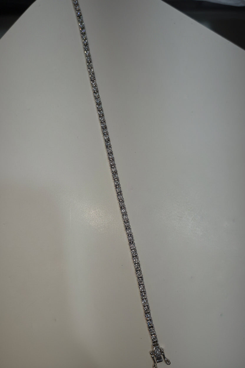 Natural Diamond 14K Gold Bracelet 2.95 CTW