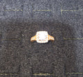 Natural Diamond 14K Rose Gold Square Ring 1.50 CTW
