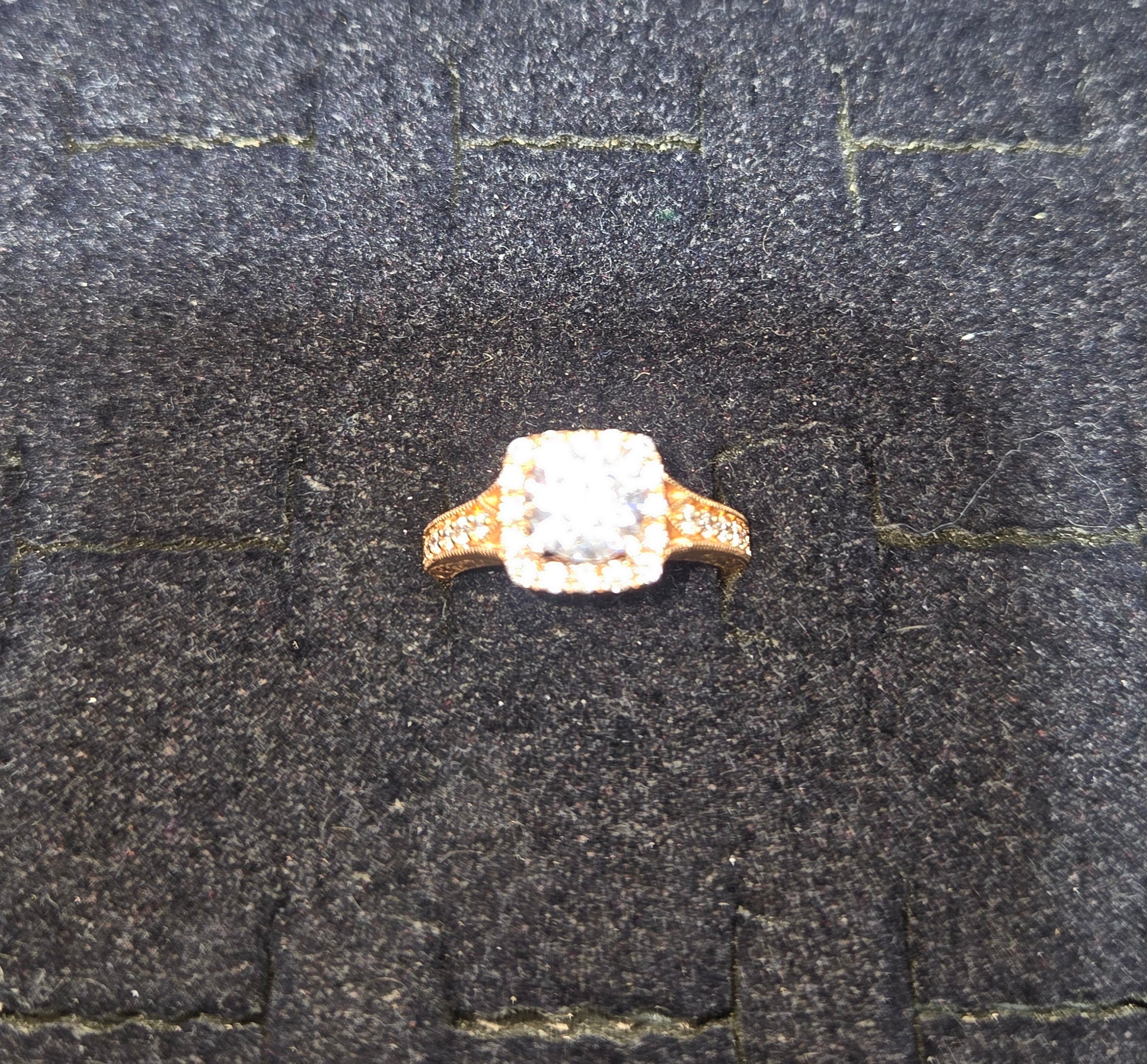 Natural Diamond 14K Rose Gold Square Ring 1.50 CTW