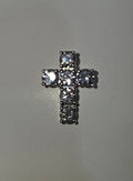 Natural Diamond 10K White Gold Square Cross Pendant 1.00 CTW